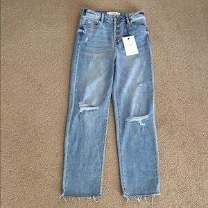 Women's hidden Distressed Blue Jeans size 26